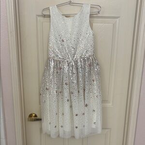 H&M Glittering Silver and White Kids Dress